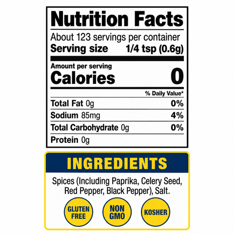 OLD BAY 30% Less Sodium Seasoning – 2.62 oz