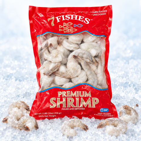 7 Fishes Premium Shrimp – Peeled & Deveined, 2 lb