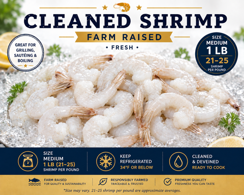 Cleaned Shrimp – Headless, Shell-Off