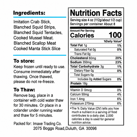 Frozen Seafood Mix – 2 lb