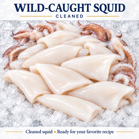 Cleaned Squid Wild-Caught