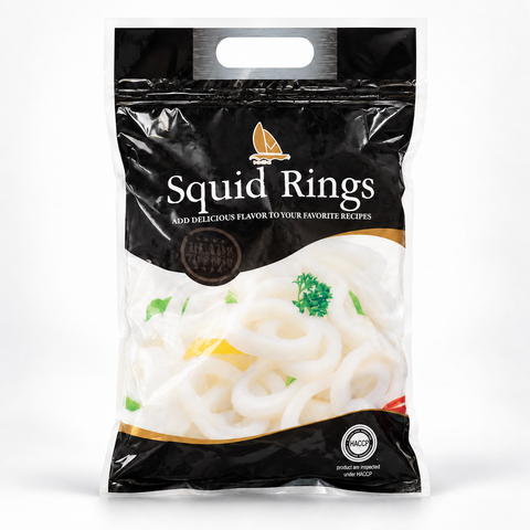 Frozen Squid Rings – Cleaned & Ready to Cook, 1 lb